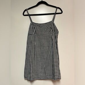 Gingham short mini dress